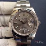 EW Factory Rolex 116334 Datejust II 41mm Slate Dial Stainless Steel Oyster Band Swiss Cal.3136 Watch
